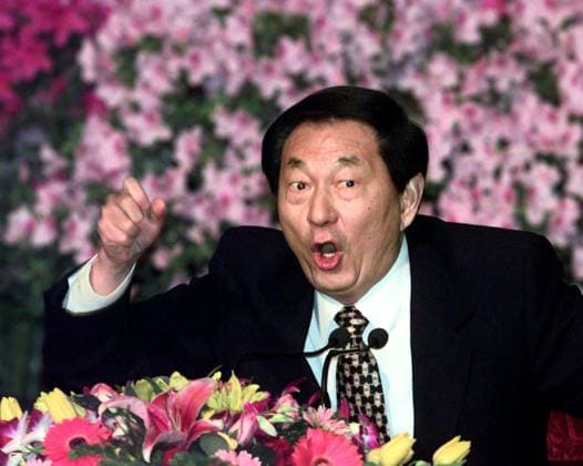Chinese Prime Minister Zhu Rongji delivers his anti-independence message to Taiwanese voters at the meet-the-press-session after the National People s Congress s (NPC) final session at the Great Hall of the Poeple in Beijing, China. 15 MARCH 2000 BEIJING CHINA EDITORIAL USE ONLY  Copyright: xx MER2016050906093839 MARTINxCHANx scmpphotos045121