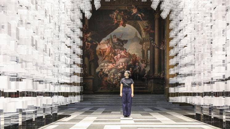Entertainment Themen der Woche KW44 Bilder des Jahres 2024, Entertainment 10 Oktober Entertainment Bilder des Tages Duo by Melek Zeynep Bulut photocall with the artist at the Painted Hall, Old Royal Naval College Greenwich, London, UK London, UK. 28th Oct 2024. The artist with the installation. Turkish designer Melek Zeynep Bulut™s suspended installation Duo explores the concepts of duality and interaction. It brings the successful London Design Festival (LDF) to a close from Monday 28th October to Sunday 3rd November., Credit:IMAGEPLOTTER Avalon  Copyright: xIMAGEPLOTTERx xAvalonx 0927355216