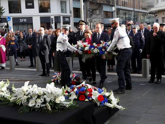 News Themen der Woche KW44 Cérémonie attentat Notre Dame PHOTOPQR NICE MATIN Dylan Meiffret Nice 29 10 2024 Ceremonie de lattentat de Notre Dame du 29 octobre 2020, quatre ans après papier Christine Rinaudo Nice country tribute to victims four years after church terror attack The three persons were stabbed inside Nice s Notre Dame basilica in October 2020 Nice France  Copyright: xPHOTOPQR NICExMATIN MAXPPPxDylanxMeiffretx 20241029NIM2956 20241029NIM2956