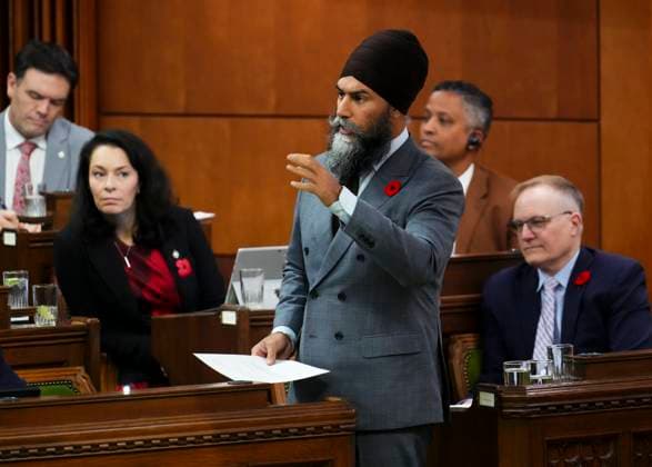 October 30, 2024, Ottawa, On, Canada: NDP Leader Jagmeet Singh rises during question period in the House of Commons on Parliament Hill in Ottawa, Wednesday, Oct. 30, 2024. Ottawa Canada  - ZUMAc35_ 20241030_zaf_c35_066 Copyright: xSeanxKilpatrickx