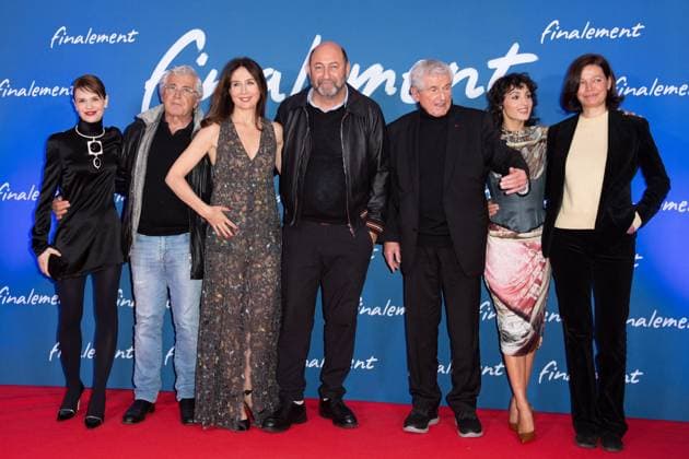Entertainment Themen der Woche KW44 Bilder des Jahres 2024, Entertainment 10 Oktober Entertainment Bilder des Tages Finalement Premiere Victor Hadida, Raphael Mezrahi, Francoise Gillard, Michel Boujenah, Elsa Zylberstein, Kad Merad, Claude Lelouch, Barbara Pravi, Marianne Denicourt, a guest, Ibrahim Maalouf, Didier Barbelivien and Laurent Dassault attending the Finalement Premiere at the Grand Rex Cinema in Paris, France on October 30, 2024. Photo by Aurore Marechal ABACAPRESS.COM Paris France  Copyright: xMarechalxAurore ABACAx