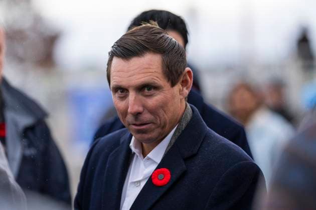 November 1, 2024, Brampton, On, CANADA: Mayor Patrick Brown joins Prime Minister Justin Trudeau, not pictured, at the Diwali Mela festival at Sesquicentennial Park in Brampton, Ont., Friday, Nov. 1, 2024. Brampton CANADA - ZUMAc35_ 20241101_zaf_c35_065 Copyright: xAndrewxLahodynskyjx