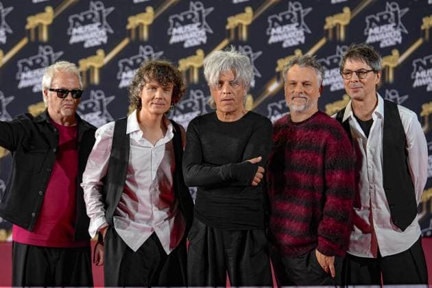 The band Indochine attends the NRJ Music Awards in Cannes, 01 11 2024 Photo Sandrine Thesillat Panoramic PEOPLE NRJ Music Awards Cannes 01 11 24 SandrineThesillat Panoramic 