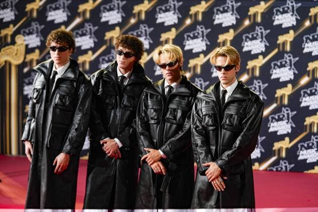 Ofenbach and their doubles attend the NRJ Music Awards in Cannes, 01 11 2024 Photo Sandrine Thesillat Panoramic PEOPLE NRJ Music Awards Cannes 01 11 24 SandrineThesillat Panoramic 
