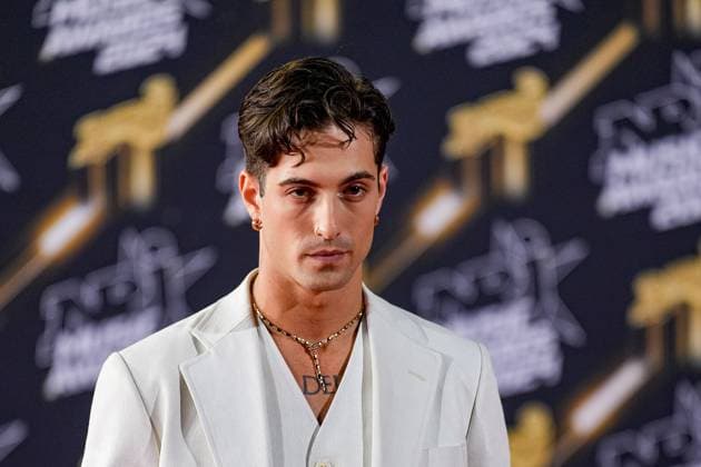 Damiano David attends the NRJ Music Awards in Cannes, 01 11 2024 Photo Sandrine Thesillat Panoramic PEOPLE NRJ Music Awards Cannes 01 11 24 SandrineThesillat Panoramic 