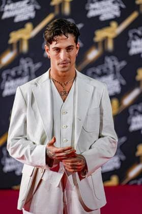 Damiano David attends the NRJ Music Awards in Cannes, 01 11 2024 Photo Sandrine Thesillat Panoramic PEOPLE NRJ Music Awards Cannes 01 11 24 SandrineThesillat Panoramic 