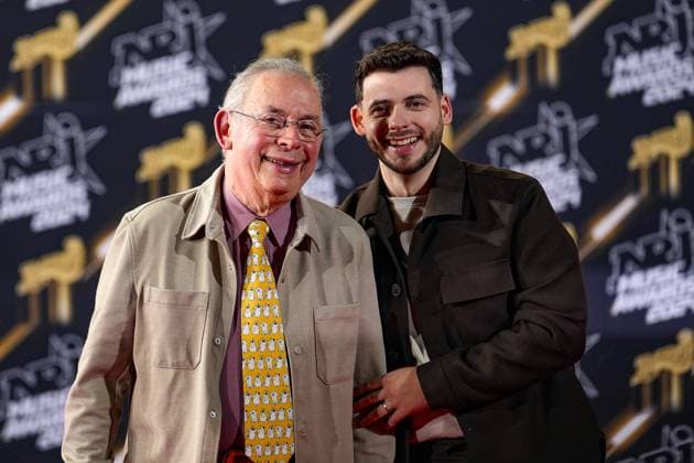 Jeck and his dad attend the NRJ Music Awards in Cannes, 01 11 2024 Photo Sandrine Thesillat Panoramic PEOPLE NRJ Music Awards Cannes 01 11 24 SandrineThesillat Panoramic 