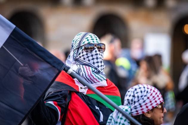 News Themen der Woche KW44 AMSTERDAM - Demonstrators on Dam Square. Several organizations have organized a protest for the Palestinian cause. ANP JOSH WALET netherlands out - belgium out  Copyright: xx x512463308x originalFilename: 512463308.jpg