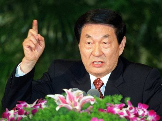 The Chinese Premier, Mr Zhu Rongji, talks to the press in his annual press conference at the end of the National People s Congress (NPC) meetings in Beijing, China on 15 March 2002. BEIJING CHINA EDITORIAL USE ONLY  Copyright: xx MER2016042109122221 MarkxRalstonx scmpphotos131625