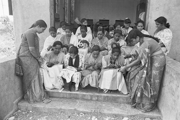 Group of women at the rural development training centre on the outskirts of Pune ; Maharashtra ; India NO MR Copyright: xTxSatyan DinodiaxPhotox