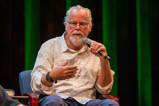 April 11, 2024, St. Petersburg, FL, US: Author Michael Connelly speaks on stage during the Tampa Bay Times Festival of Reading at the Palladium in St. Petersburg, Florida, on Nov. 11, 2023. St. Petersburg US - ZUMAm67_ 20240411_zaf_m67_051 Copyright: xLuisxSantanax