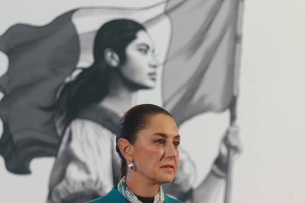 Claudia Sheinbaum Pardo, President of Mexico, speaks during a briefing conference about the victory of Donald Trump as the 47th President of United States. Donald Trump has so far obtained 292 electoral votes against 224 for Kamala Harris, thus winning the victory after Election Day. on November 6, 2024 in Mexico City, Mexico. Mexico City Mexico - ZUMAe321 20241106_zia_e321_007 Copyright: xCarlosxSantiagox