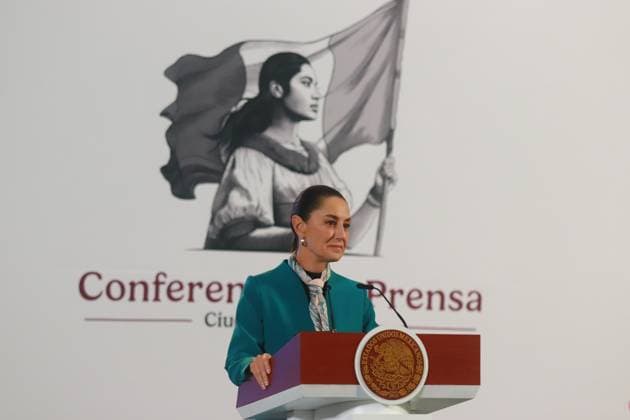 Claudia Sheinbaum Pardo, President of Mexico, speaks during a briefing conference about the victory of Donald Trump as the 47th President of United States. Donald Trump has so far obtained 292 electoral votes against 224 for Kamala Harris, thus winning the victory after Election Day. on November 6, 2024 in Mexico City, Mexico. Mexico City Mexico - ZUMAe321 20241106_zia_e321_010 Copyright: xCarlosxSantiagox
