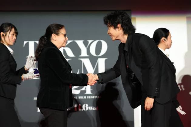 Tokyo International Film Festival, Preisverleihung Enyedi Ildiko, Dong Zijian, November 06, 2024 - Dong Zijian, speak after winning Award for Best Artistic Conrtribution for the film My Friend An Delie during the 37th Tokyo International Film Festival. award ceremony, in Tokyo, Japan on November 06, 2024. , aflo_272504563.jpg,