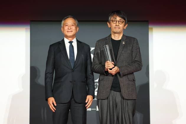 Tokyo International Film Festival, Preisverleihung Johnnie To, Daihachi Yoshida, November 06, 2024 - Daihachi Yoshida speak after winning Award for Best Director for the film Teki Cometh during the 37th Tokyo International Film Festival. award ceremony, in Tokyo, Japan on November 06, 2024.  , aflo_272505380.jpg,