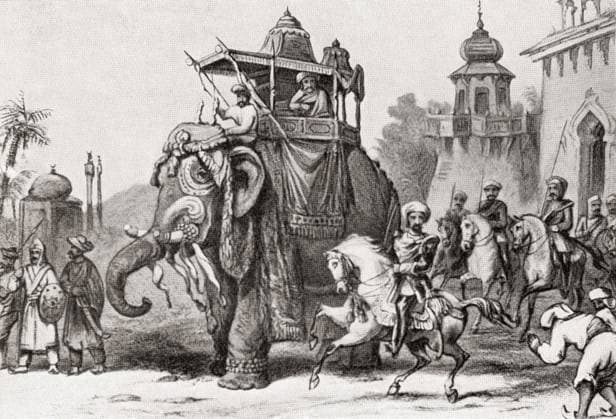 Nana Sahib leaving Lucknow for Cawnpore in 1857 Copyright: xKenxGraham DinodiaxPhotox