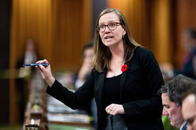 November 7, 2024, Ottawa, On, Canada: Leader of the Government in the House of Commons Karina Gould rises during Question Period in the House of Commons on Parliament Hill in Ottawa, on Thursday, Nov. 7, 2024. Ottawa Canada  - ZUMAc35_ 20241107_zaf_c35_038 Copyright: xSpencerxColbyx