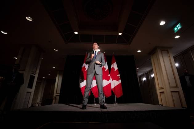 November 8, 2024, Vancouver, Bc, CANADA: Prime Minister Justin Trudeau speaks during a Liberal Party fundraising event in Vancouver, on Friday, November 8, 2024. Vancouver CANADA  - ZUMAc35_ 20241108_zaf_c35_057 Copyright: xEthanxCairnsx