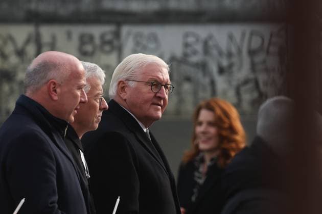 News Themen der Woche KW45 News Bilder des Tages 35th Berlin Wall Fall Anniversary President of Germany Frank-Walter Steinmeier during the ceremony on 35th Berlin Wall fall anniversary in Berlin, Germany on November 9, 2024. Berlin Germany  Copyright: xJakubxPorzyckix originalFilename: porzycki-35thberl241109_npdQX.jpg