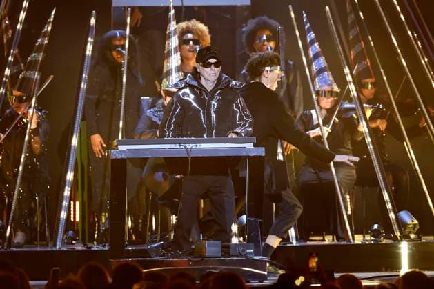 Chris Lowe von den Pet Shop Boys bei der Verleihung der MTV European Music Awards 2024 in der Co-op Live Arena. Manchester, 10.11.2024