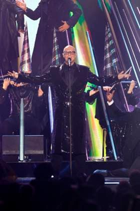 Neil Tennant von den Pet Shop Boys bei der Verleihung der MTV European Music Awards 2024 in der Co-op Live Arena. Manchester, 10.11.2024