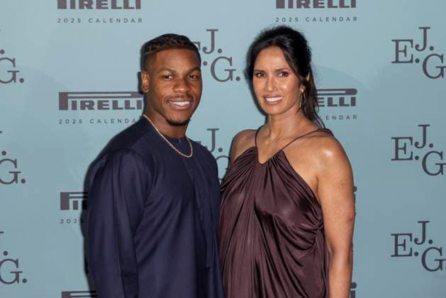2025 Pirelli Calendar Gala Dinner, Arrivals at The Natural History Museum in London, UK, on 12th November 2024 Padma Lakshmi and John Boyega at the 2025 Pirelli Calendar Gala Dinner at The Natural History Museum in London, UK, on 12th November 2024, Credit:James Shaw Avalon UNITED KINGDOM, LONDON, London  Copyright: xJamesxShawx xAvalonx 0933668443