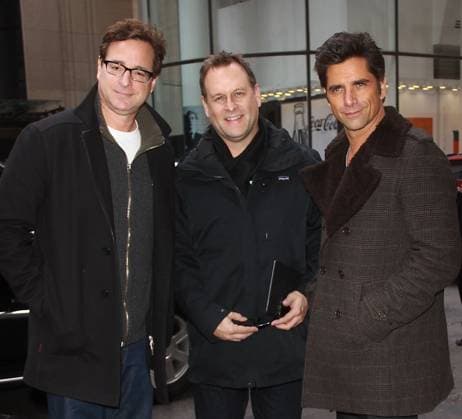 **FILE PHOTO** Dave Coulier Announces Cancer Battle On Live TV. NEW YORK, NY - JANUARY 28: Bob Saget, Dave Coulier, John Stamos of Full House arriving to NBC studios to promote their new Super Bowl ad for Dannon Oikos Greek Yogurt on January 28, 2014 in New York City. Copyright: xRW MediaPunchx