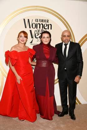 November 13, 2024, Mexico City, Ciudad de Mexico, Mexico: (L-R) Samantha Barry, Farah Slim, Javier Esteban attend the red carpet for Glamour Women of The Year 2024 at Mexico City Four Season Hotel. on November 13, 2024 in Mexico City, Mexico. Mexico City Mexico - ZUMAe321 20241113_zea_e321_017 Copyright: xCarlosxTischler xEyepixxGroupx