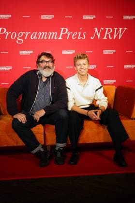 Heiko Pinkowski und Leonard Conrads bei der 34. Verleihung der Kinoprogrammpreise NRW der Film- und Medienstiftung NRW in der olkenburg. Köln, 13.11.2024