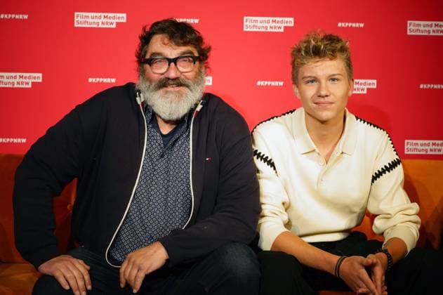 Heiko Pinkowski und Leonard Conrads bei der 34. Verleihung der Kinoprogrammpreise NRW der Film- und Medienstiftung NRW in der olkenburg. Köln, 13.11.2024