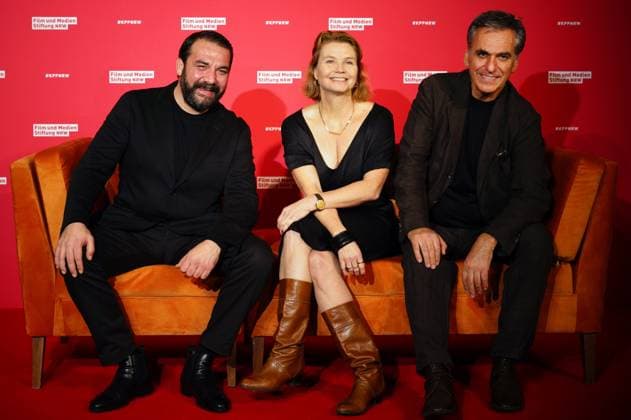 Sahin Eryilmaz, Annette Frier und Johannes Wünsche bei der 34. Verleihung der Kinoprogrammpreise NRW der Film- und Medienstiftung NRW in der olkenburg. Köln, 13.11.2024