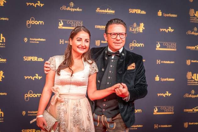 30. Verleihung der Goldenen Henne in Leipzig. Der MDR (Mitteldeutsche Rundfunk) produziert in Zusammenarbeit mit Super Illu den größten Publikumspreis in Ostddeutschland. Hier der Volksmusik Sänger und Moderator Stefan Mross Goldene Henne 2024