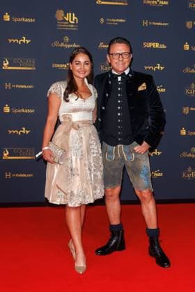 Award - 30. Goldene Henne 2024 - Carpet Eva Luginger und Stefan Mross auf dem roten Teppich der 30. Goldenen Henne 2024 in der Messe Leipzig am 15.11.2024. Copyright: xEventpressxKochanx
