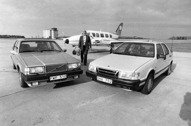fr.v. Volvo 760 GLE och Saab 9000 Turbo SVERIGE SVERIGE x2512x *** from left Volvo 760 GLE and Saab 9000 Turbo SWEDEN SWEDEN x2512x  Copyright: xGunnarxBergkrantz Aftonbladet TTx Volvo 760 GLE och Saab 9000 Turbo