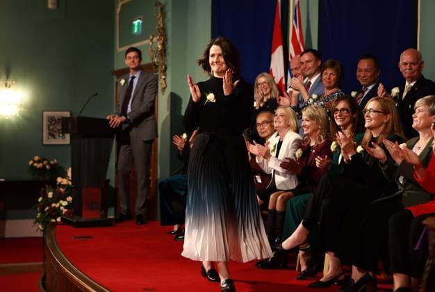 November 18, 2024, Victoria, Bc, CAN: Premier David Eby looks on as Minister for Children and Family Development Grace Lore during the swearing-in ceremony at Government House in Victoria, Monday, Nov. 18, 2024. Victoria CAN  - ZUMAc35_ 20241118_zaf_c35_127 Copyright: xChadxHipolitox
