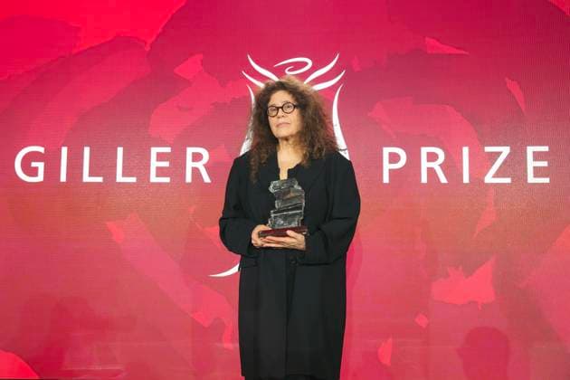 November 18, 2024, Toronto, On, CAN: Anne Michaels accepts the Giller Prize for her book Held at a ceremony in Toronto, Monday, Nov. 18, 2024. Toronto CAN  - ZUMAc35_ 20241118_zaf_c35_168 Copyright: xChrisxYoungx