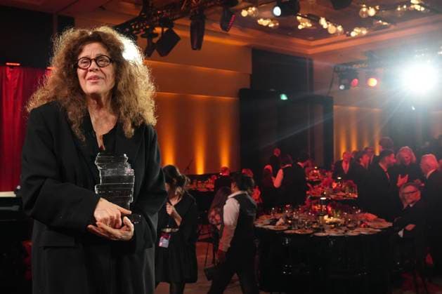November 18, 2024, Toronto, On, CAN: Anne Michaels accepts the Giller Prize for her book Held at a ceremony in Toronto, Monday, Nov. 18, 2024. Toronto CAN  - ZUMAc35_ 20241118_zaf_c35_175 Copyright: xChrisxYoungx