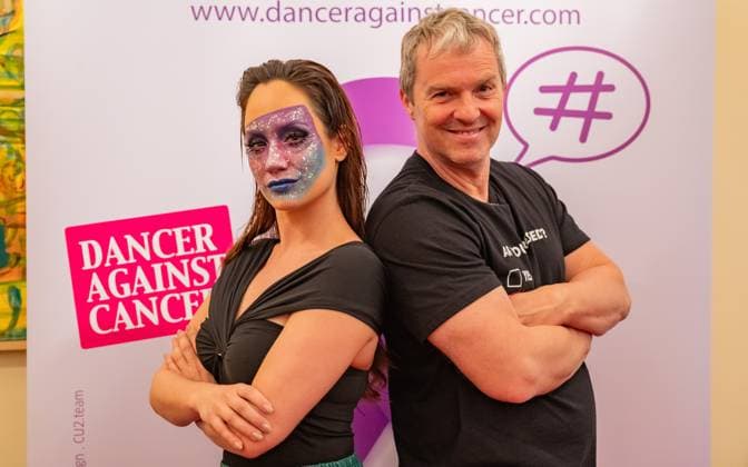 20241119 Fotoshooting mit Manfred Baumann fuer den DAC Kalender WIEN, OESTERREICH - 19. NOVEMBER: Fernsehmoderatorin und Journalistin Sasa Schwarzjirg und Starfotograf nach dem Fotoshooting fuer die 14. Auflage des Dancer Against Cancer - DAC Charity-Fotokalenders 2025-2026 unter dem Thema -Superhelden- mit Starfotograf Manfred Baumann im Hotel Kaiserhof am 19. November 2024 in Wien, Oesterreich. 241119_SEPA_17_086 Copyright: xIsabellexOuvrardx SEPAxMedia