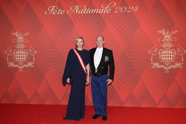 Entertainment Themen der Woche KW47 NO TABLOIDS Monaco National Holiday Gala Evening NO TABLOIDS 311613 2024 11 19 MONACO Monaco Wittstock, Charlene Princesse de Monaco Prince Albert II Monaco  Copyright: xJean-CharlesxVinajx xStarfacex STAR_311613_013