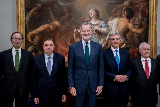 Entertainment Themen der Woche KW47 Entertainment Bilder des Tages The King attends a symposium of the Colegio Libre de Eméritos Universitarios King Felipe VI and the Minister of Agriculture, Fisheries and Food, Luis Planas 2i , at the symposium Conserving wisdom, opening to the future of the Colegio Libre de Eméritos Universitarios, at the Real Academia de Bellas Artes de San Fernando, on November 20, 2024, in Madrid Spain The Colegio Libre de Eméritos Universitarios is a private cultural foundation founded in 1986, with a promotional, non-profit character and of indefinite duration 20 NOVEMBER 2024 A Pé Madrid Madrid Spain  Copyright: xA.xPÃ rezxMecax 6354662