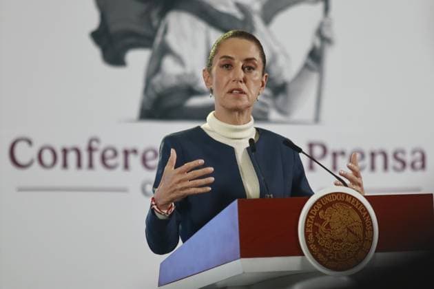 MexicoÃ¢â‚¬â ¢s President Claudia Sheinbaum Pardo, speaking about that it sent three secondary laws of the Judiciary to the Mexican congress, as well as the registration process for the nomination of ministers and judges, during a briefing conference at National Palace. on November 20, 2024 in Mexico City, Mexico Mexico City Mexico - ZUMAe321 20241120_zia_e321_014 Copyright: xCarlosxSantiagox
