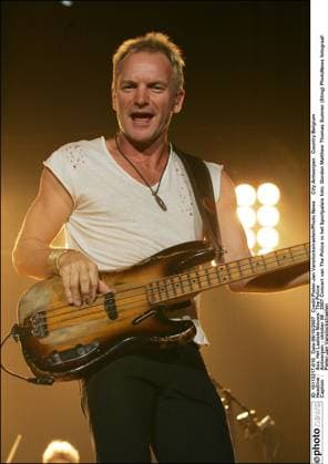 Ass. Het Laatste Nieuws: The Police Antwerpen - oktober 08 , 2007 Concert van The Police in het Sportpaleis foto: Gordon Matthew Thomas Sumner (Sting) PhotoNews fotograaf: Pieter-Jan Vanstockstraeten Antwerpen Belgium  Copyright: xPieter-JanxVanstockstraetenx