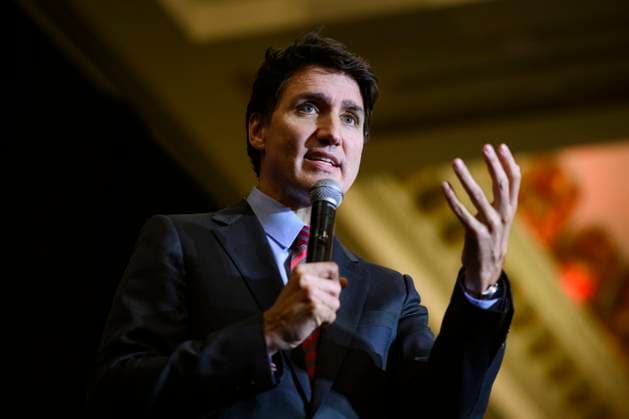 News Bilder des Tages November 21, 2024, Toronto, On, Canada: Prime Minister Justin Trudeau gives remarks at a Liberal fundraiser in Mississauga, Ont., on Thursday, November 21, 2024. Toronto Canada  - ZUMAc35_ 20241121_zaf_c35_126 Copyright: xChristopherxKatsarovx