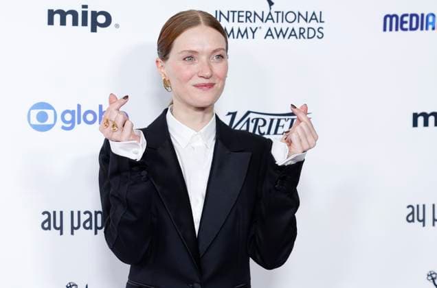 Fleur Geffrier arrives on the red carpet at the 52nd International Emmy Awards at New York Hilton Midtown in New York City on Monday, November 25, 2024.  NYP20241125144 JohnxAngelillo