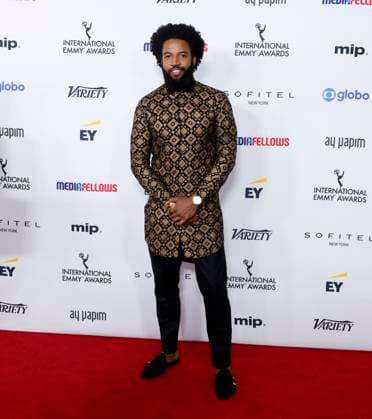 Denim Richards arrives on the red carpet at the 52nd International Emmy Awards at New York Hilton Midtown in New York City on Monday, November 25, 2024.  NYP20241125109 JohnxAngelillo