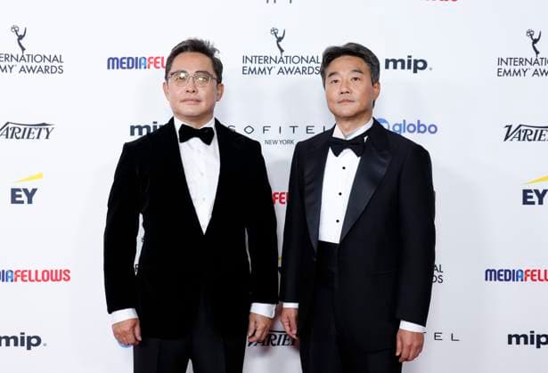 J.Q. Lee arrives on the red carpet at the 52nd International Emmy Awards at New York Hilton Midtown in New York City on Monday, November 25, 2024.  NYP20241125108 JohnxAngelillo