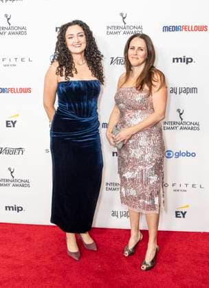 November 25, 2024, New York, New York, USA: Sara Osman and Sara Kamen attend International Emmy Awards at Hilton Times Square Hotel in New York on November 25, 2024 New York USA - ZUMAr339 20241125_znp_r339_068 Copyright: xLevxRadinx
