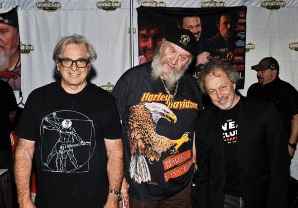 Comic Con Hamilton 2024 21 September 2024 - Hamilton, Ontario, Canada. Actors Robert Carradine, Donald Gibb, and Curtis Armstrong Revenge of the Nerds Reunion at Hamilton Comic Con 2024 at the Hamilton Convention Centre by Carmen s. Photo Credit: Brent Perniac AdMedia Hamilton ON Canada EDITORIAL USE ONLY  Copyright: xx BrentxPerniacx admphotostwo905202