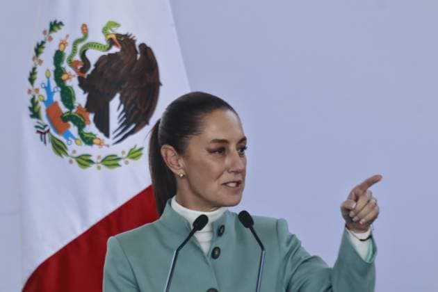 Claudia Sheinbaum Pardo, President of Mexico, speaks during the National Agreement for the Human Right to Water and Sustainability, held at the Ecological Park of Xochimilco. on November 25, 2024 in Mexico City, Mexico. Mexico City Mexico - ZUMAe321 20241125_zia_e321_006 Copyright: xCarlosxSantiagox