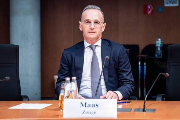 News Themen der Woche KW48 Bilder des Jahres 2024, News 11 November News Bilder des Tages Zeugenvernehmung des 1. Untersuchungsausschusses Afghanistan Heiko Maas, Minister im Auswaertigen Amt a. D. bei seiner Zeugenvernehmung im Europasaal beim 1. Untersuchungsausschusses Afghanistan im Paul-Loebbe-Haus des Deutschen Bundestag, Berlin , 28.11.2024 Berlin Berlin Deutschland